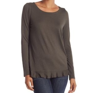 Gray Neutral Long Sleeve Top